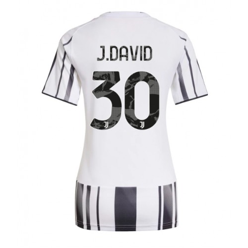 Stroje piłkarskie Juventus Jonathan David #30 Koszulka Podstawowej dla damskie 2025-26 Krótki Rękaw